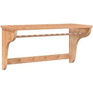 SHUMEE Towel shelf 60 × 30 × 35 cm solid walnut wood - Bathroom Shelf