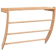SHUMEE Towel shelf 60 × 25,5 × 49 cm solid walnut wood - Bathroom Shelf