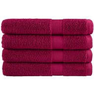 Shumee Premium 4 pcs burgundy 100 × 200 cm 600 g/m2 100% cotton - Towel Set
