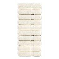 Shumee Premium 10 ks krémové 50 × 100 cm 600 g/m2 100% bavlna - Towel Set