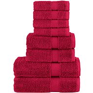Shumee Premium 8dílná červená 600 g/m2 100% bavlna - Towel Set