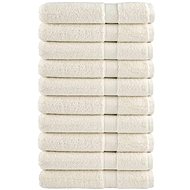 Shumee Premium 10 ks krémové 100 × 200 cm 600 g/m2 100% bavlna - Towel Set