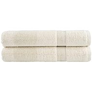 Shumee Premium 2 ks krémové 100 × 200 cm 600 g/m2 100% bavlna - Towel Set
