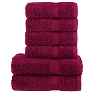 Shumee Premium 6dílná bordó 600 g/m2 100% bavlna - Towel Set