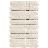 Shumee Premium 10 ks krémové 80 × 200 cm 600 g/m2 100% bavlna - Towel Set