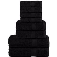 Shumee Premium 8dílná černá 600 g/m2 100% bavlna - Towel Set