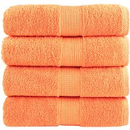 Shumee Premium hand towel 4 pcs orange 30 × 30 cm 600 g/m2 cotton - Towel Set