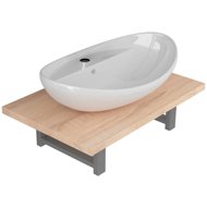 Shumee Bathroom furniture, 2 pieces, ceramic, oak - Bathroom Set