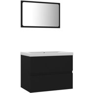 Shumee Bathroom furniture, set, black, chipboard - Bathroom Set