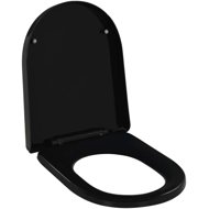 Shumee Slow folding quick release toilet seat, black - Toilet Seat