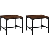 Storage tables 2 pcs brown oak 40 × 40 × 35 cm - Side Table