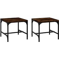 Storage tables 2 pcs smoked oak 40 × 40 × 35 cm - Side Table