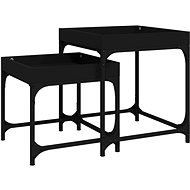 Folding tables 2 pcs black - Side Table