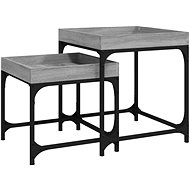 Storage tables 2 pcs sonoma grey - Side Table