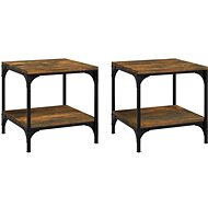 Storage tables 2 pcs smoked oak 40 × 40 × 40 cm - Side Table