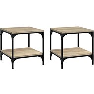 Storage tables 2 pcs oak sonoma 40 × 40 × 40 cm - Side Table