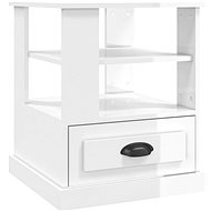 SHUMEE white high gloss 50 × 50 × 60 cm - Side Table
