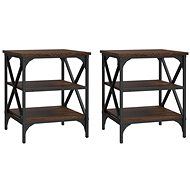 SHUMEE 2 pcs brown oak 40 × 42 × 50 cm - Side Table