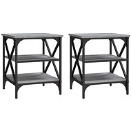 SHUMEE 2 pcs sonoma grey 40 × 42 × 50 cm - Side Table