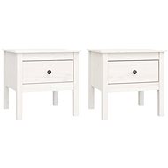 SHUMEE 2 pcs white 50 × 50 × 49 cm solid pine - Side Table