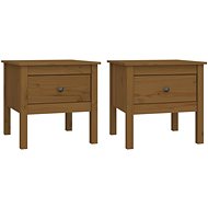 SHUMEE 2 pcs honey brown 50 × 50 × 49 cm solid pine - Side Table