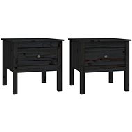 SHUMEE 2 pcs black 50 × 50 × 49 cm solid pine - Side Table