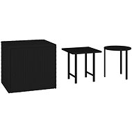 SHUMEE 3 pcs black polyrattan - Side Table