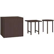 SHUMEE 3 pcs brown polyrattan - Side Table
