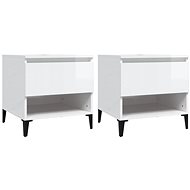 SHUMEE 2 pcs glossy white 50 × 46 × 50 cm - Side Table