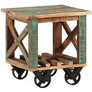 SHUMEE with wheels 40 × 40 × 42 cm solid recycled wood - Side Table