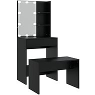 Shumee Dressing Table Set with LED Black Composite Wood, 3114132 - Dressing Table