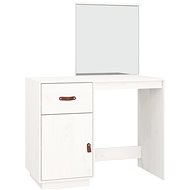 Shumee Dressing table white 95 × 50 × 134 cm solid pine wood - Dressing Table