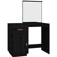 Shumee Dressing table black 95 × 50 × 134 cm solid pine wood - Dressing Table