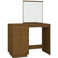 Shumee Dressing table honey brown 95 × 50 × 134 cm solid pine wood - Dressing Table