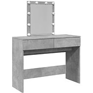 Shumee Dressing table with LED concrete grey 100 × 40 × 130 cm - Dressing Table