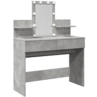 Shumee Dressing table with LED concrete grey 100 × 40 × 130 cm, 848202 - Dressing Table