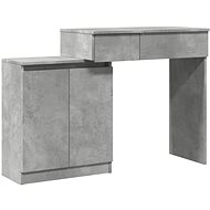 Shumee Dressing table with LED concrete grey 115 × 37 × 110,5 cm - Dressing Table