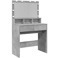 Shumee Dressing table with LED concrete grey 80 × 41 × 134,5 cm - Dressing Table