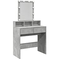 Shumee Dressing table with LED concrete grey 80 × 41 × 144,5 cm - Dressing Table