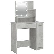 Shumee Dressing table with LED concrete grey 86,5 × 35 × 136 cm - Dressing Table