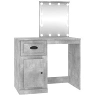 Shumee Dressing table with LED concrete grey 90 × 50 × 132,5 cm - Dressing Table