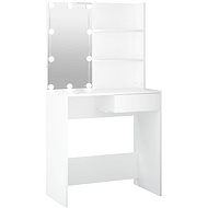 Shumee Dressing table with LED white 74,5 × 40 × 141 cm - Dressing Table
