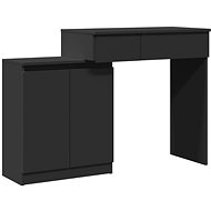 Shumee Dressing table with LED black 115 × 37 × 110,5 cm - Dressing Table