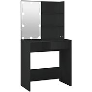 Shumee Dressing table with LED black 74,5 × 40 × 141 cm - Dressing Table