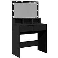 Shumee Dressing table with LED black 80 × 41 × 134,5 cm - Dressing Table