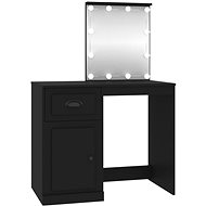 Shumee Dressing table with LED black 90 × 50 × 132,5 cm composite wood - Dressing Table