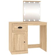 Shumee Dressing table with LED oak sonoma 90 × 50 × 132,5 cm composite - Dressing Table