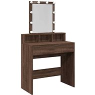Shumee Dressing table with LED brown oak 80 × 41 × 144,5 cm - Dressing Table