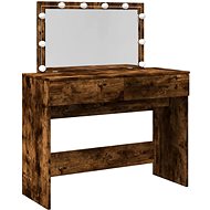 Shumee Dressing Table with LED Smoke Oak 100 × 40 × 120 cm - Dressing Table