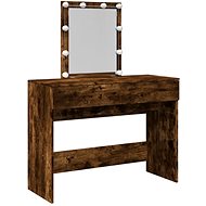Shumee Dressing table with LED smoked oak 100 × 40 × 130 cm, 848196 - Dressing Table